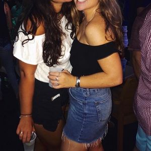 Makers of Dreams Blck Ruffle Off Shoulder Bodysuit